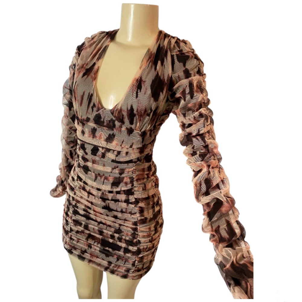 Zara Multicolor Patterned Mini Dress - Picture 5 of 11